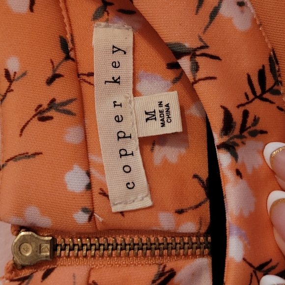 🎉Host Pick🎉Copper Key Coral fit and flare dress - Picture 4 of 4